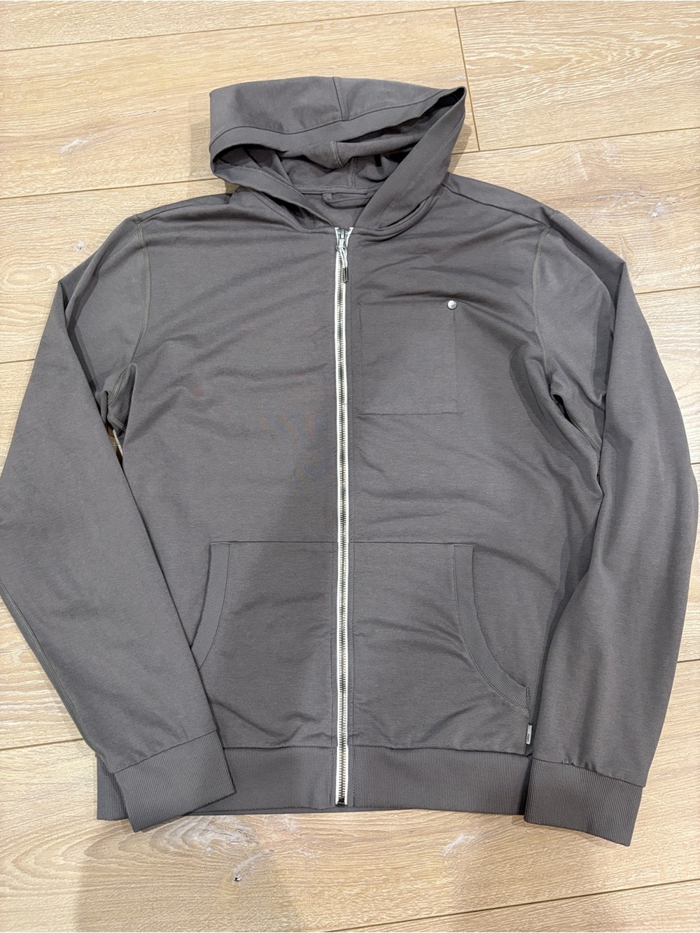 Vuori Men's Gray Coronado Hoodie Jacket Size L